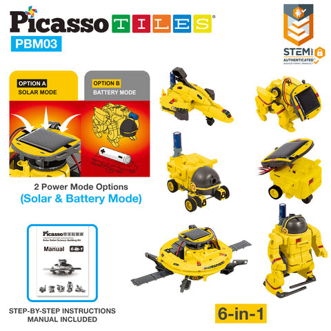 PICASSO TILES STEM - ROBOT SOLAR UFO 6 EN 1