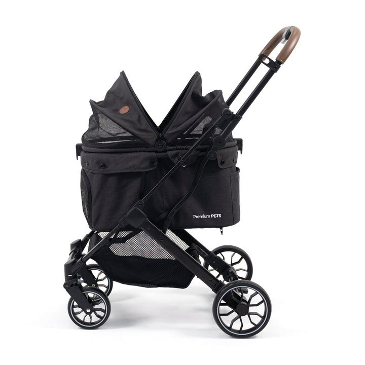 PREMIUM BABY COCHE PARA MASCOTAS MAX CON ASIENTO REMOVIBLE BLACK