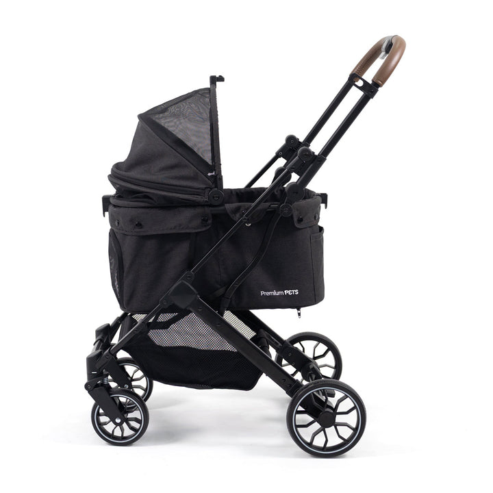 PREMIUM BABY COCHE PARA MASCOTAS MAX CON ASIENTO REMOVIBLE BLACK