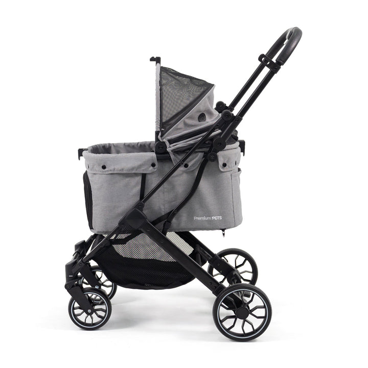 PREMIUM BABY COCHE PARA MASCOTAS MAX CON ASIENTO REMOVIBLE GREY