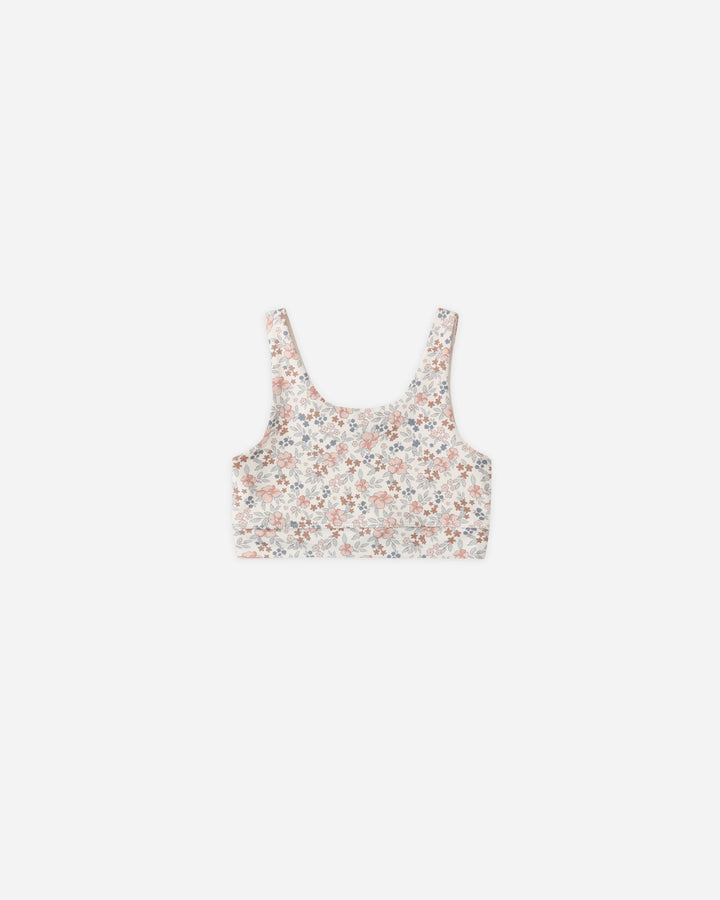 RYLEE & CRU NIÑA TOP SWIFT SPORTS FLOWER FIELD IVORY