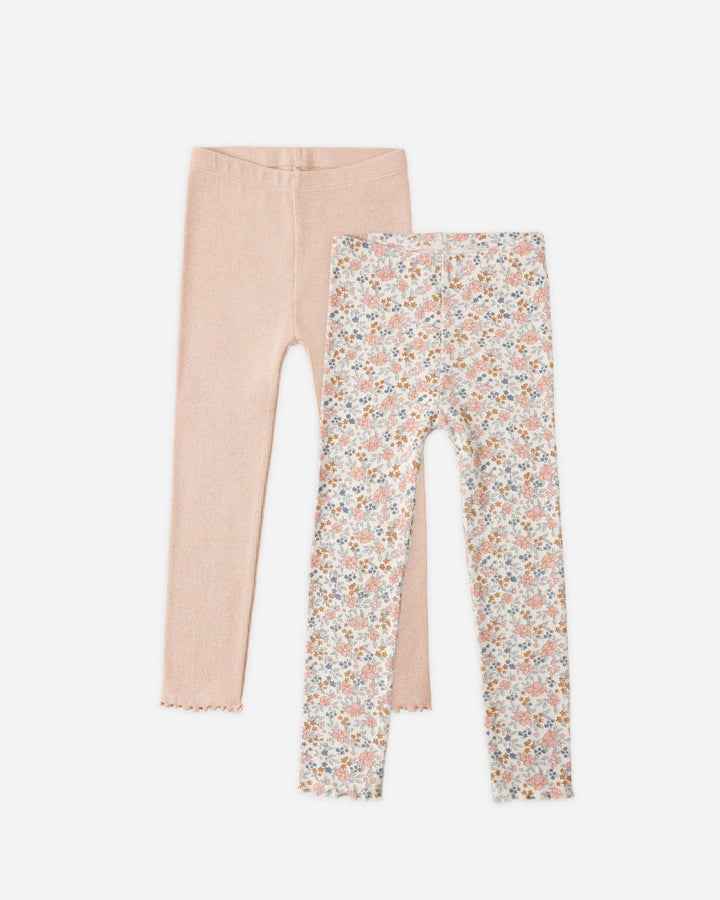 RYLEE & CRU NIÑA LEGGIN SET FLOWER FIELD IVORY BLUSH
