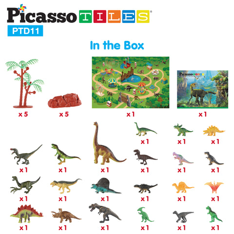 PICASSO TILES SET DE 32 DINOSAURIOS CON MAT
