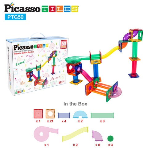 PICASSO TILES MARBLE RUN - BLOQUES MAGNÉTICOS 50 PIEZAS