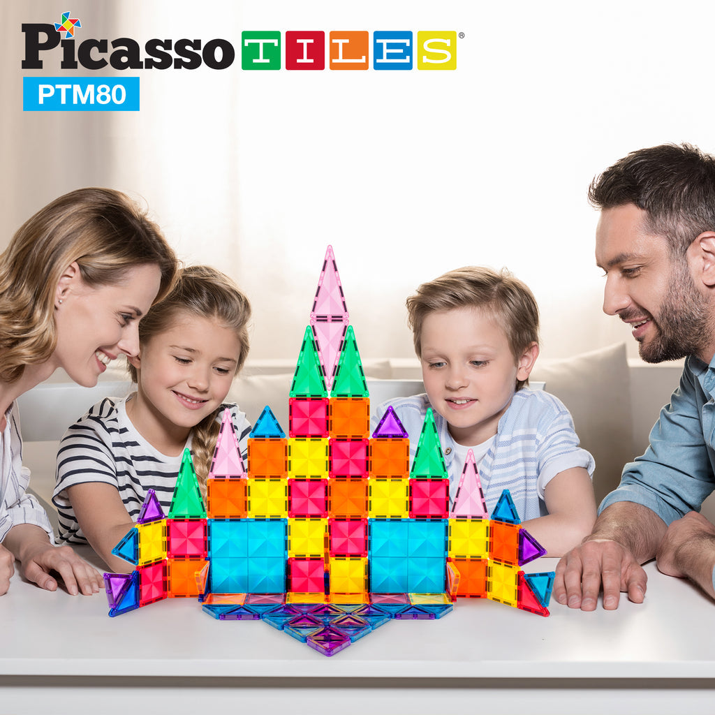 PICASSO TILES SET DE 80 PIEZAS MINI DIAMANTES - BLOQUES MAGNÉTICOS