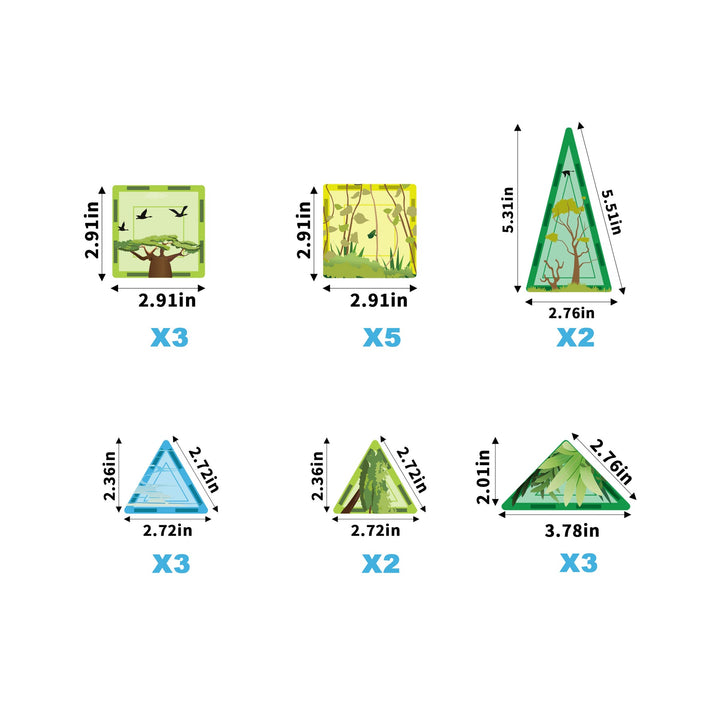 PICASSO TILES SAFARI EXPLORER MAGNETIC TILE BUILDING BLOCKS PLAYSET