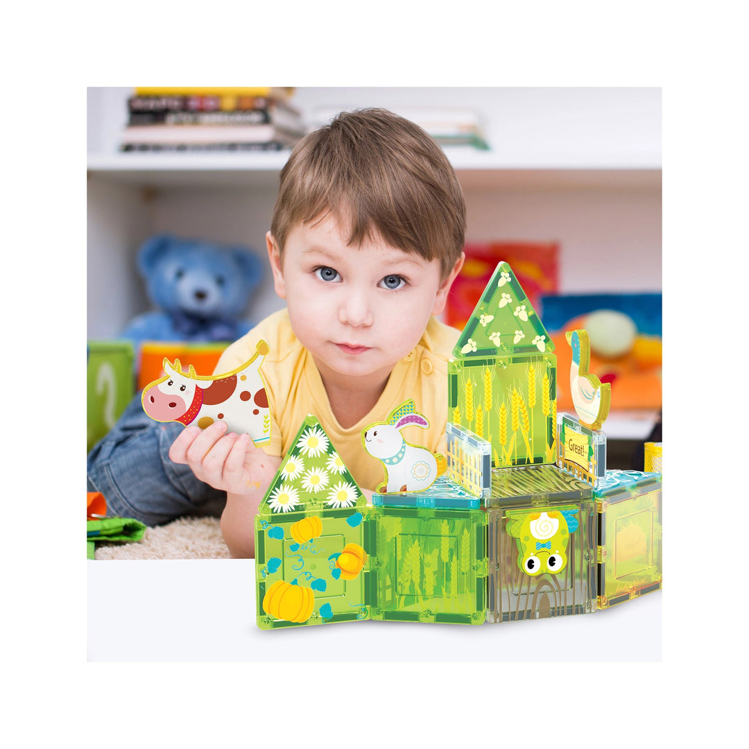 PICASSO TILES GRANJA CON FIGURAS DE ACCIÓN DE ANIMALES 8PCS