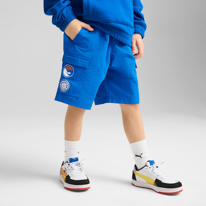 PUMA NIÑO SHORT X HOT WHEELS WV BLUE