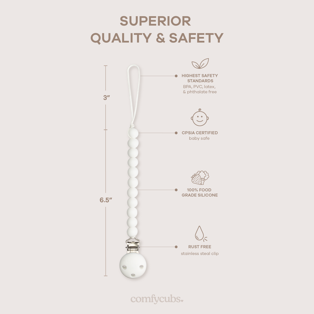 COMFY CUBS CLIP DE CHUPO WHITE