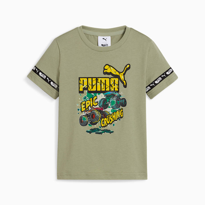 PUMA NIÑO TSHIRT X HOT WHEELS GRAPHIC GREEN