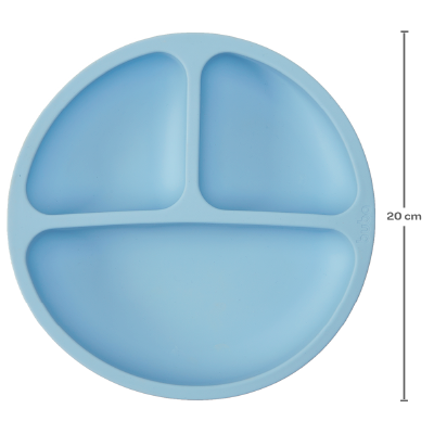 BUBA PLATO DE SILICONA CON VENTOSA AZUL