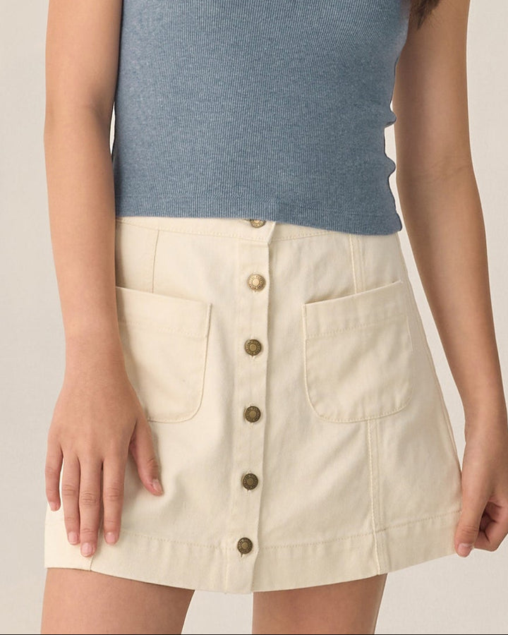 RYLEE & CRU NIÑA FALDA DENVER MINI NATURAL NATURAL