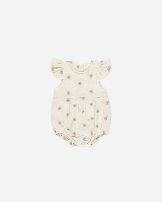 RYLEE & CRU NIÑA ROMPER AMELIA BLUE DAISIES