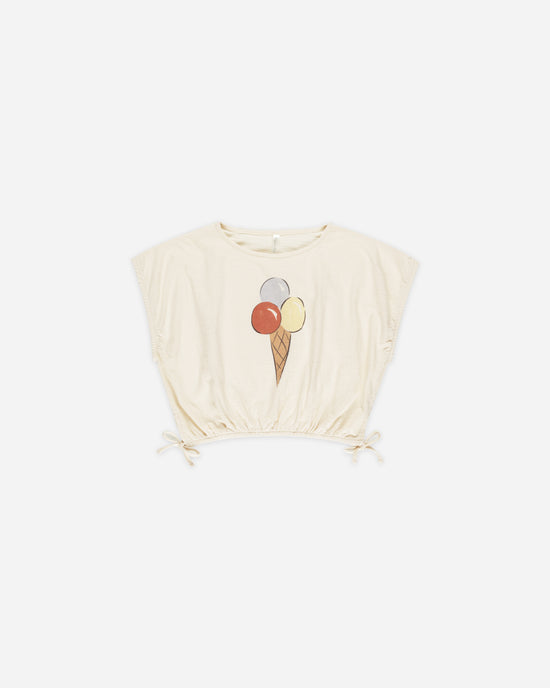 RYLEE & CRU NIÑA TSHIRT CROPPED CINCHED GELATO