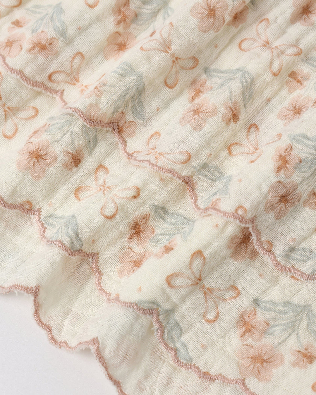 RYLEE & CRU NIÑA FALDA TIERED MINI BLOSSOM IVORY