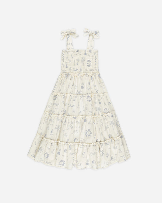 RYLEE & CRU NIÑA VESTIDO TAYLOR MEDITERRANEAN