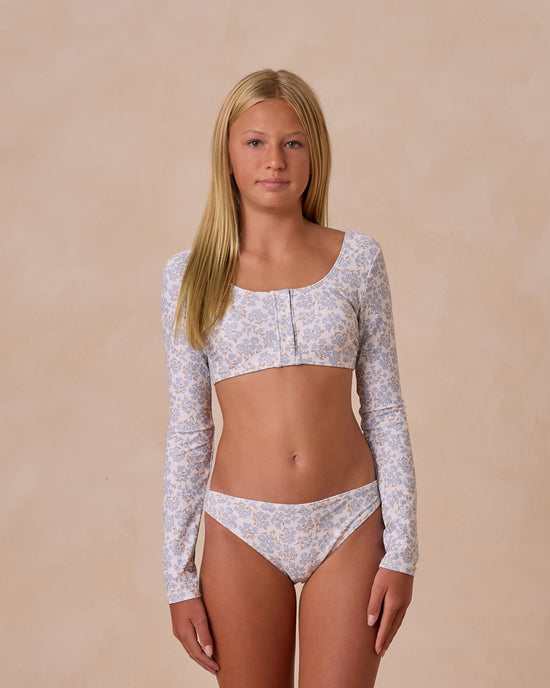 RYLEE & CRU NIÑA VESTIDO DE BAÑO RASHGUARD BLUE DITSY