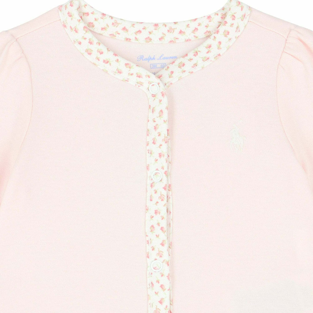 RALPH LAUREN BEBE NIÑA PIJAMA INTERLOCK DELICATE PINK