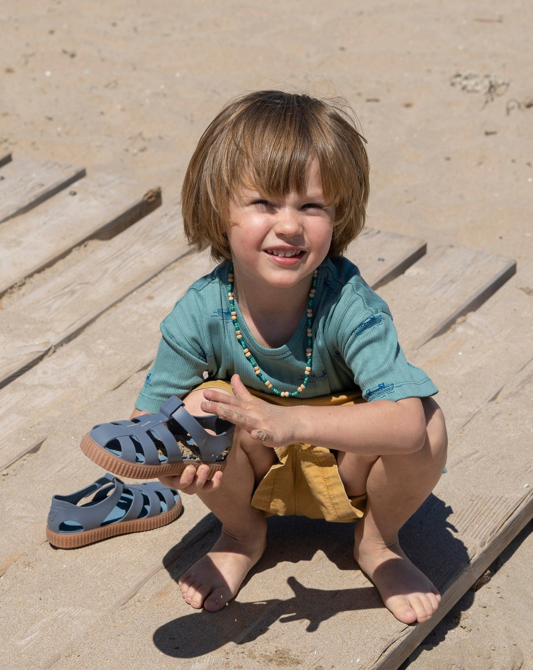 IGOR NIÑA SANDALIA NICO CARAMELO AZUL