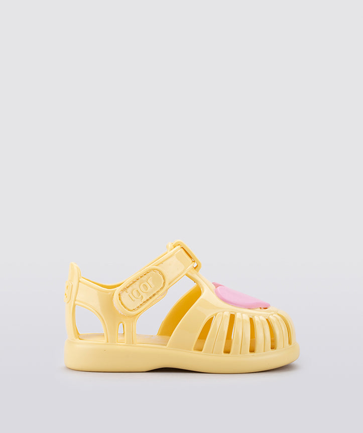 IGOR NIÑA SANDALIA TOBY GLOSS LOVE VAINILLA