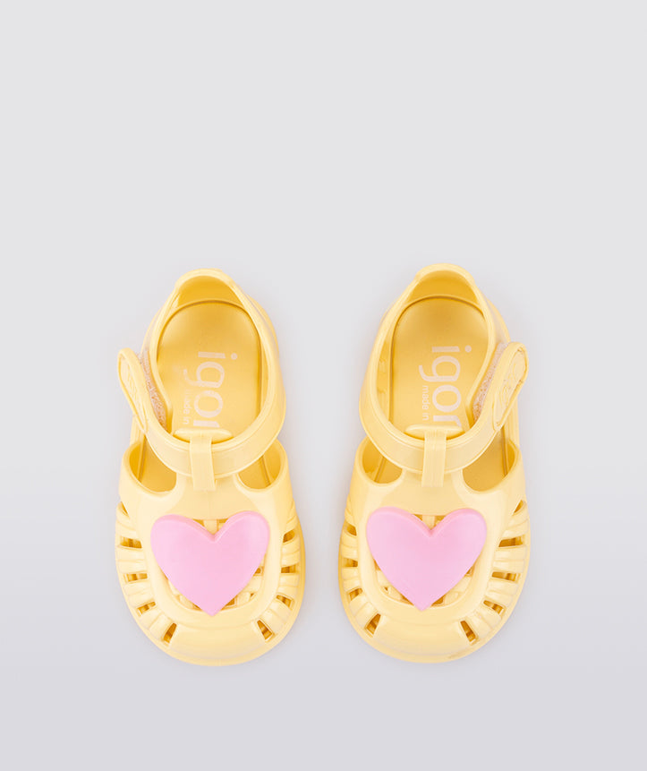 IGOR NIÑA SANDALIA TOBY GLOSS LOVE VAINILLA