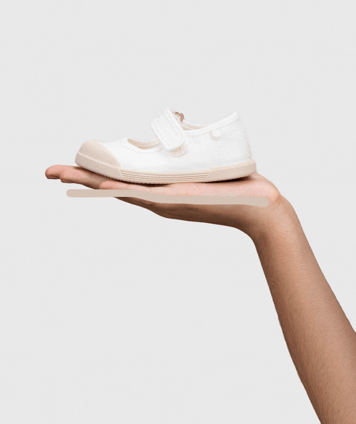 IGOR NIÑA ZAPATO LONA MERCEDES BLANCO