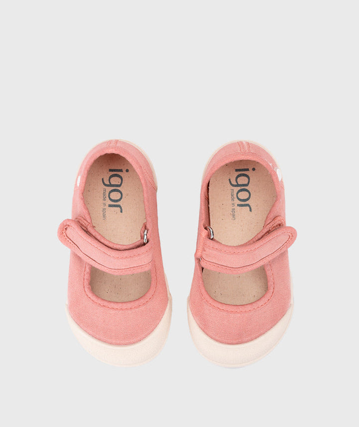 IGOR NIÑA ZAPATO LONA MERCEDES NUEVO ROSA