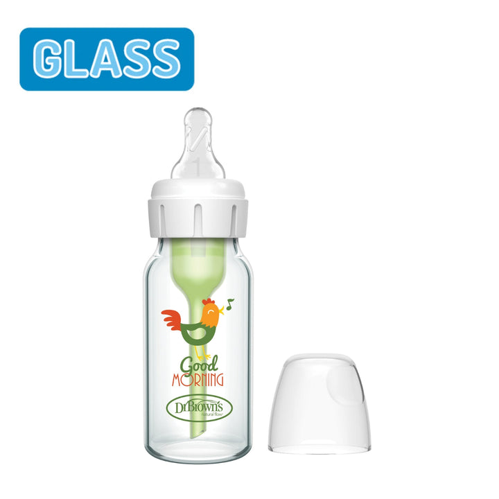 DR. BROWN BIBERON ESTRECHO DE VIDRIO ANTI COLICO 4OZ/120ML