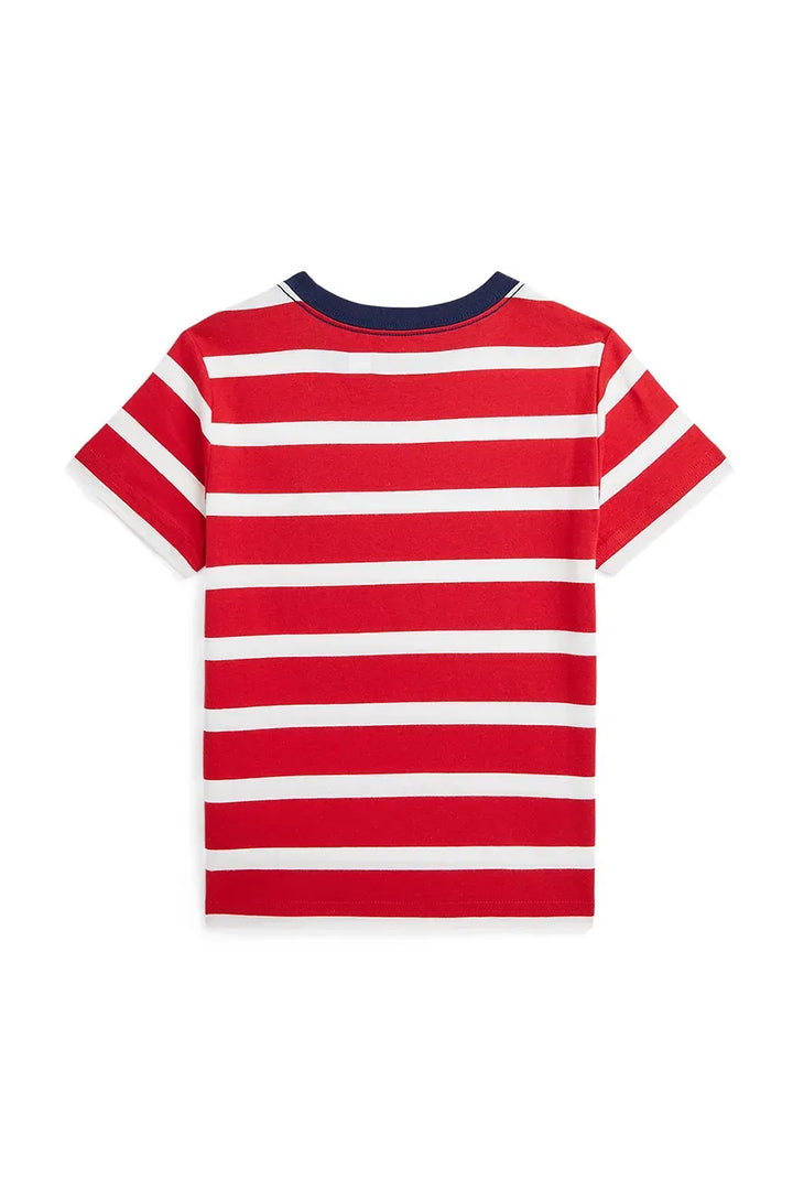 RALPH LAUREN NIÑO TSHIRT RED/PAPER WHITE