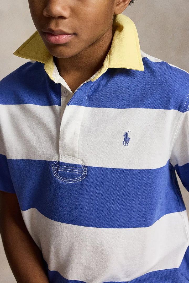 RALPH LAUREN NIÑO ABRIGO KNIT RUGBY PULLOVER LIBERTY/WHITE