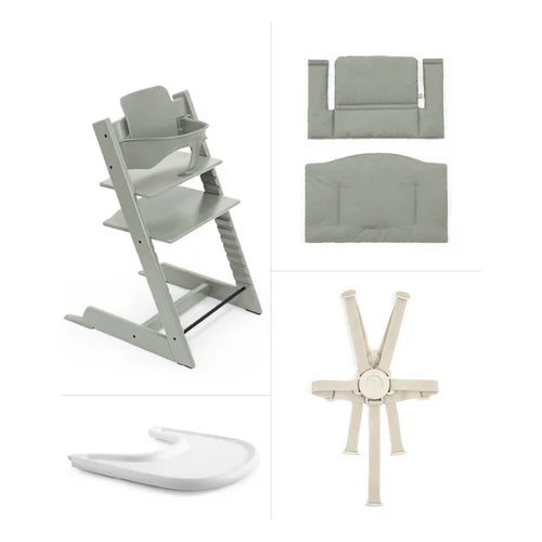 STOKKE SILLA DE COMER TRIPP TRAPP GLACIER GREEN W CUSHION