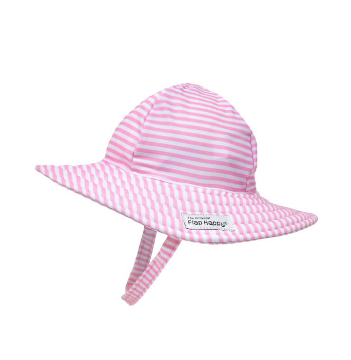 FLAP HAPPY NIÑA SOMBRERO SWEET PINK STRIPE