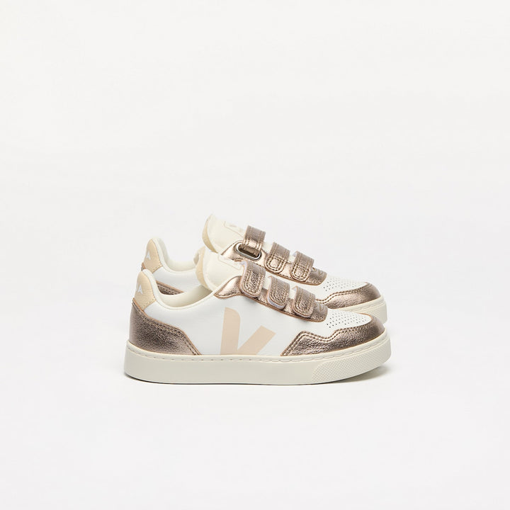 Veja Zapatilla Small V-90 White Sable Bronze para Niño