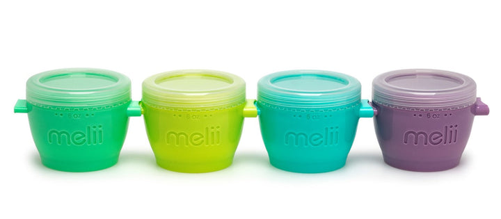 MELII VASIJA CON TAPA 6OZ 4PCS MULTICOLOR