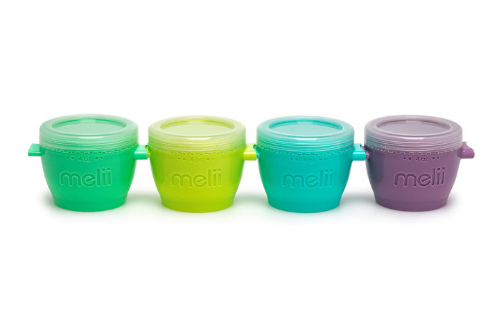 MELII VASIJA CON TAPA 4OZ 4PCS MULTICOLOR