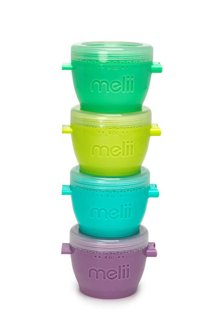MELII VASIJA CON TAPA 4OZ 4PCS MULTICOLOR