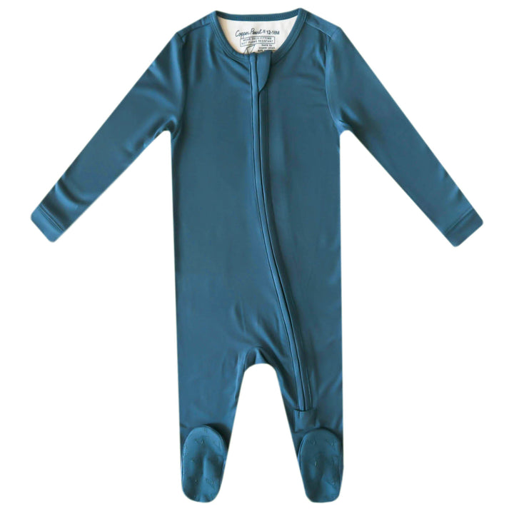 COPPER PEARL BEBE NIÑO PIJAMA STEEL ZIP-UP