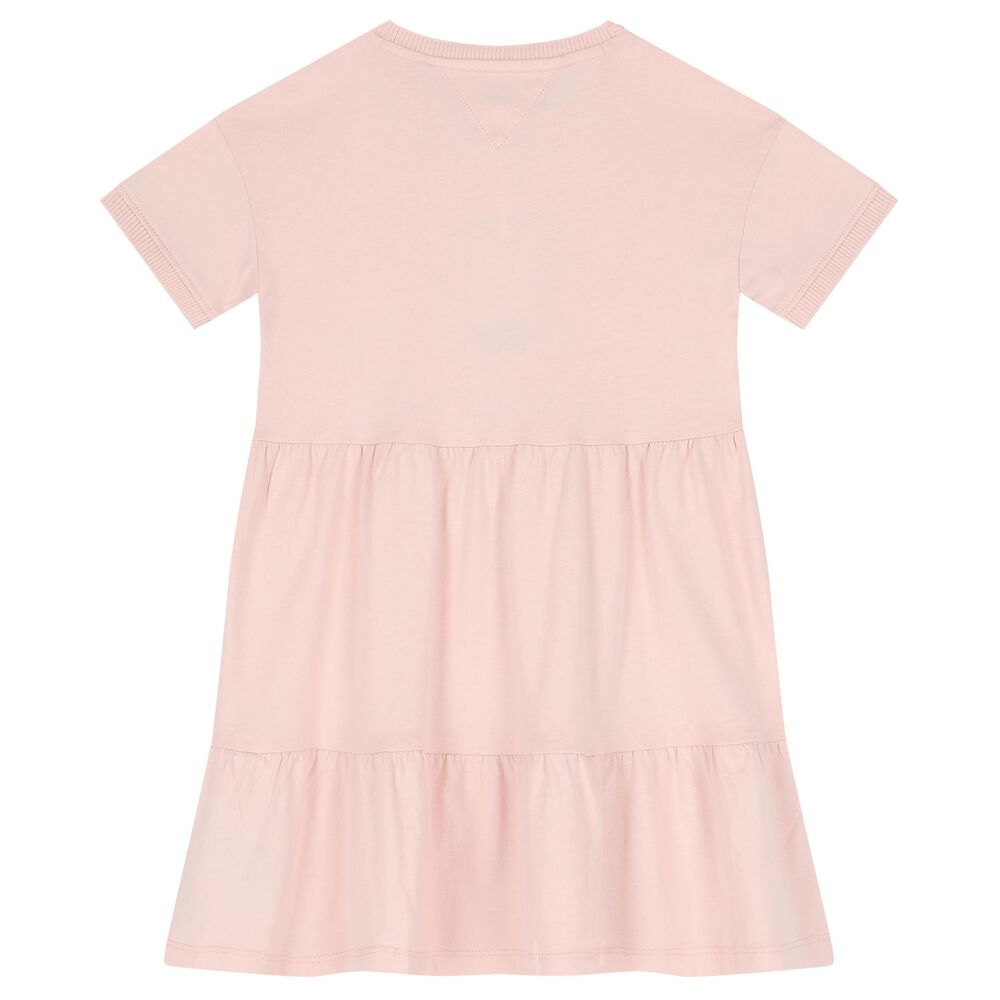 TOMMY HILFIGUER NIÑA VESTIDO HILFIGER HEART TIERED WHIMSY PINK