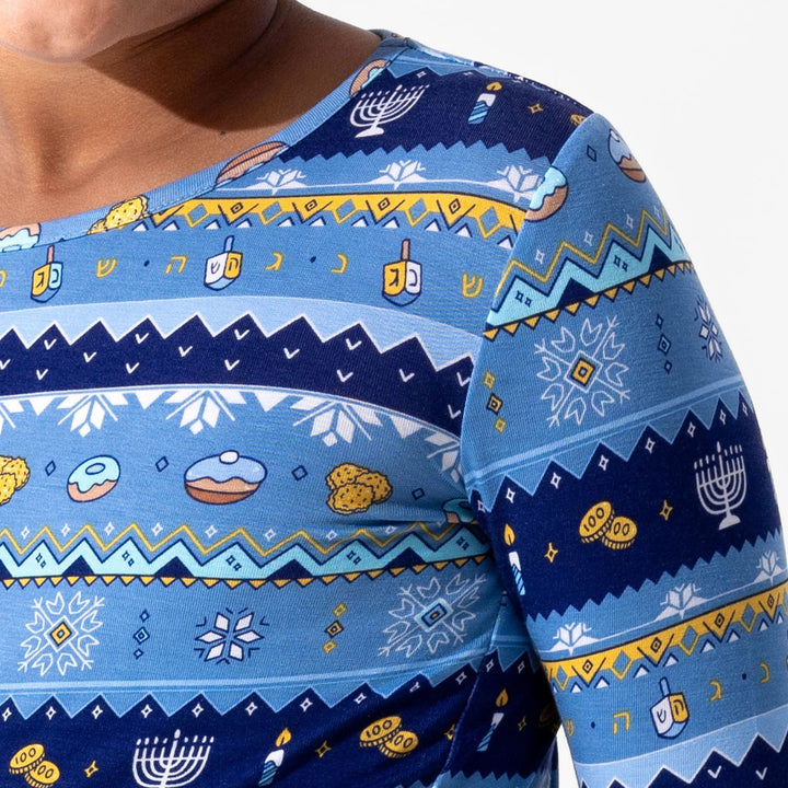 BELLABU BEAR NIÑO PIJAMA HANUKKAH FAIR ISLE BAMBOO