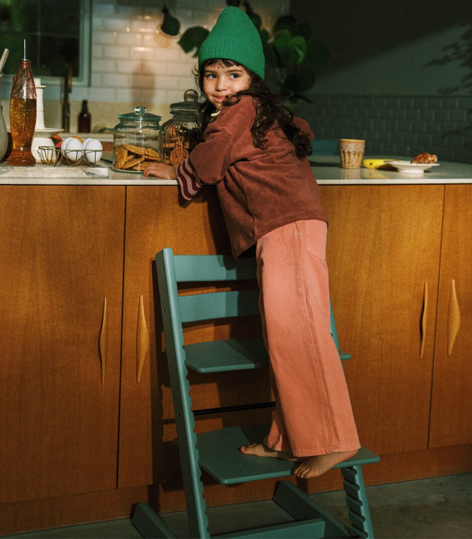 STOKKE SILLA DE COMER DE MADERA AJUSTABLE TRIPP TRAPP FJORD BLUE