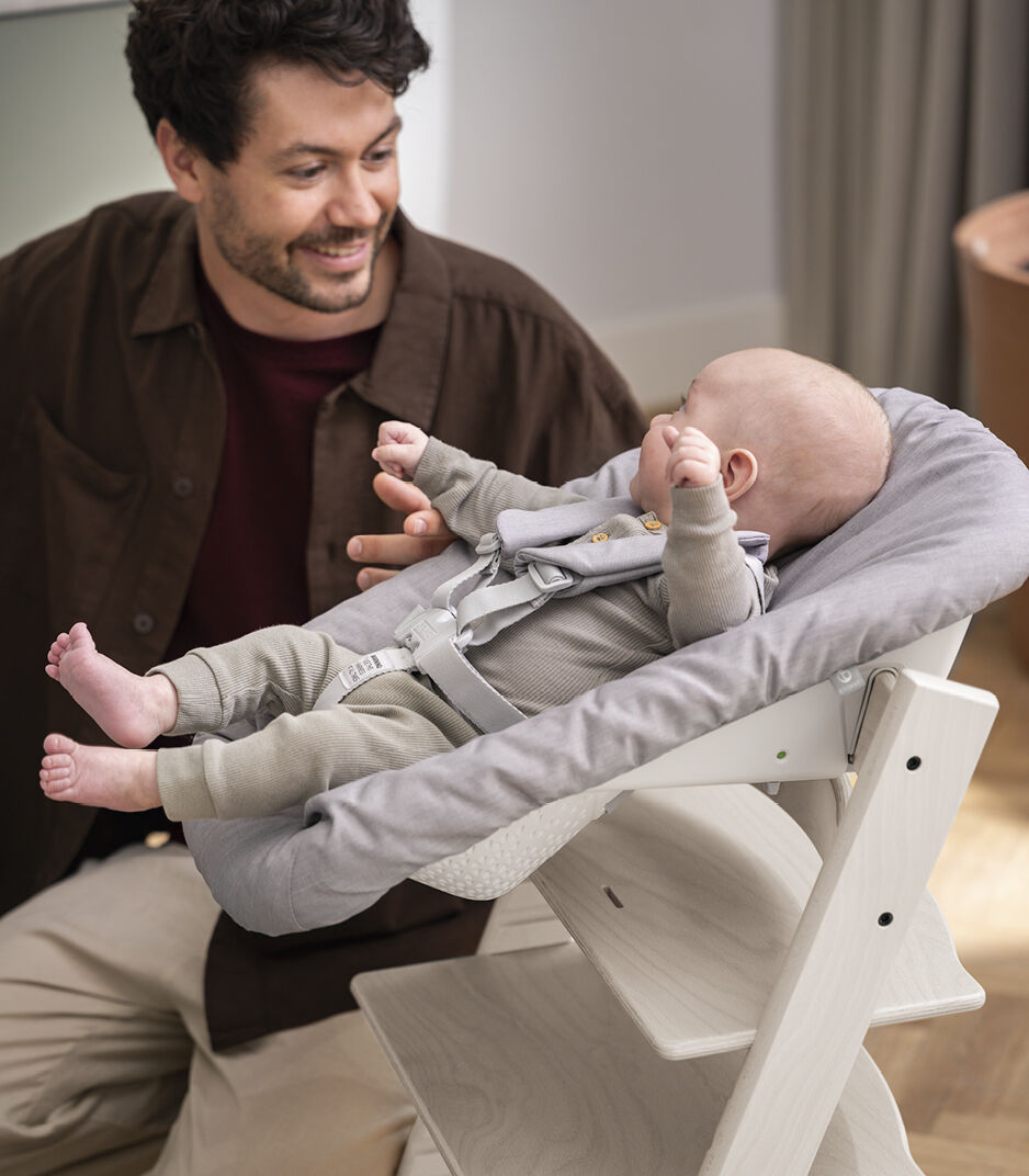 STOKKE SILLA DE COMER TRIPP TRAPP HIGH CUSH AND TRAY WHITEWASH/GREY