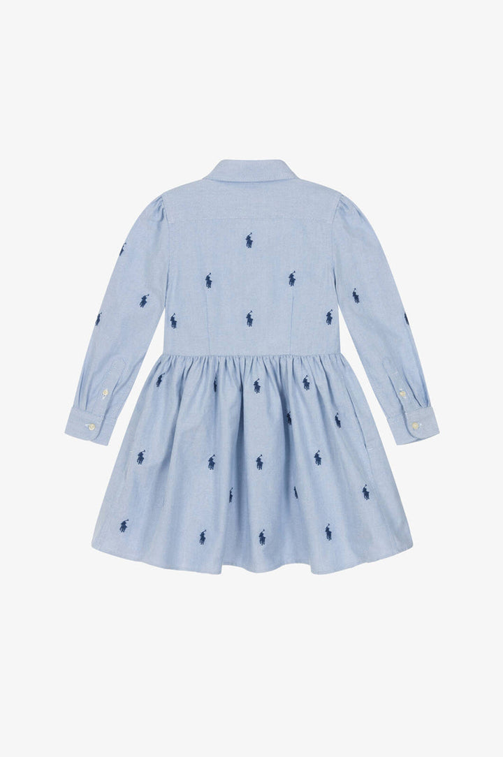RALPH LAUREN NIÑA VESTIDO BLUE HYACINTH