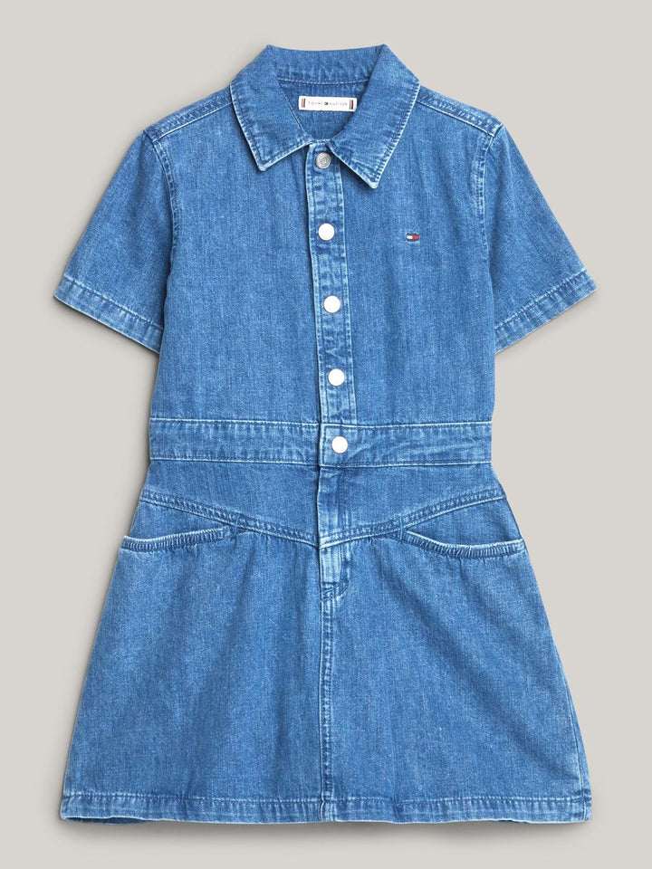 TOMMY HILFIGER NIÑA VESTIDO MID BLUE DENIM