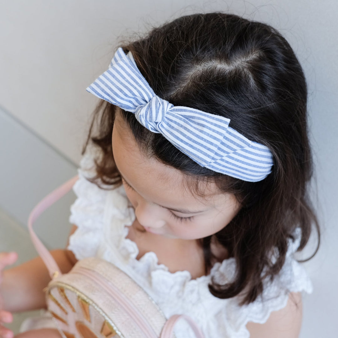 MIMI & LULA NIÑA VINCHA SEASIDE STRIPE BOW ALICE