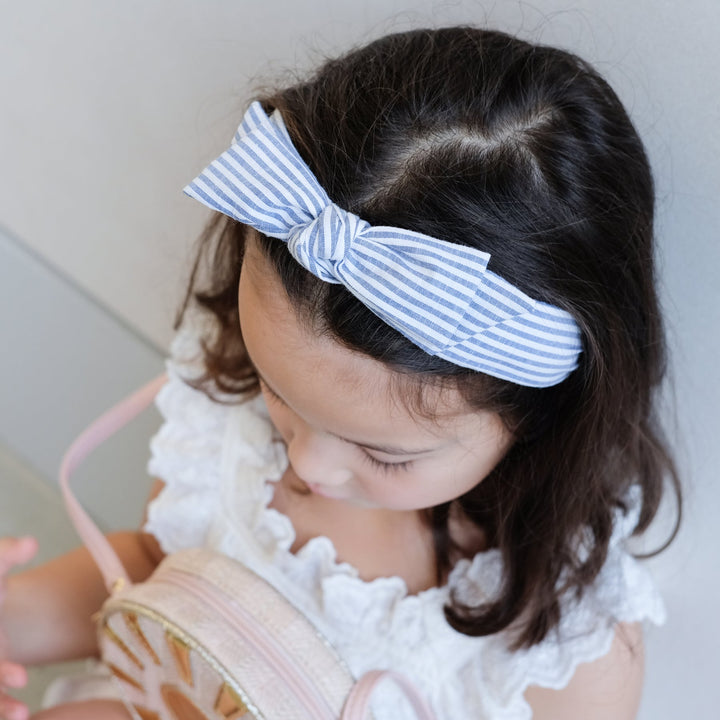 MIMI & LULA NIÑA VINCHA SEASIDE STRIPE BOW ALICE