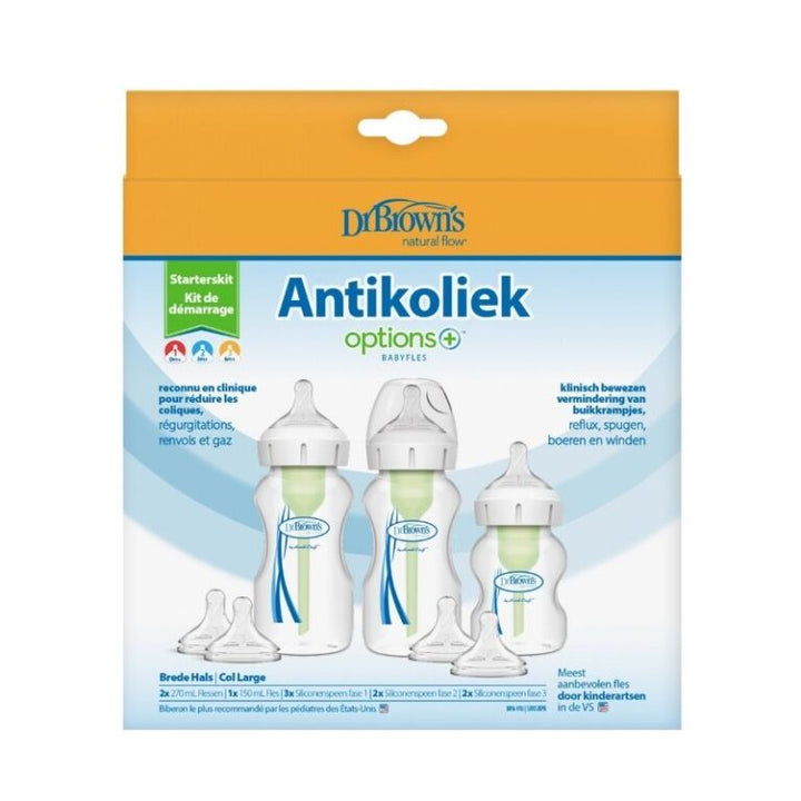 DR. BROWN BIBERON DE CUELLO ANCHO 9OZ - 5OZ 3PK
