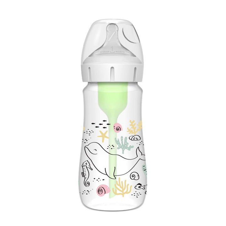 DR. BROWN BIBERON D/BOCA ANCHA PARA BEBÉ 9OZ/270ML BALLENA