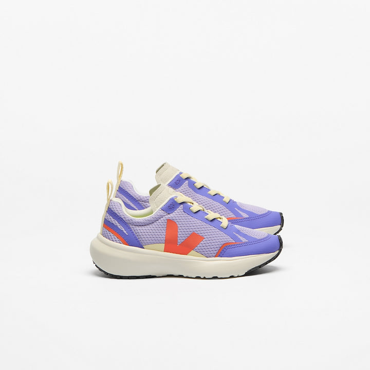 Veja Zapatilla Small Canary Light Lavande Orange Fluo Acai para Niña