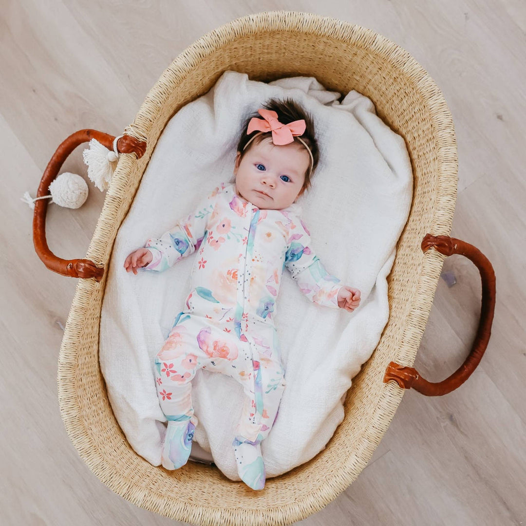 COPPER PEARL BEBE NIÑA PIJAMA BLOOM ZIP-UP
