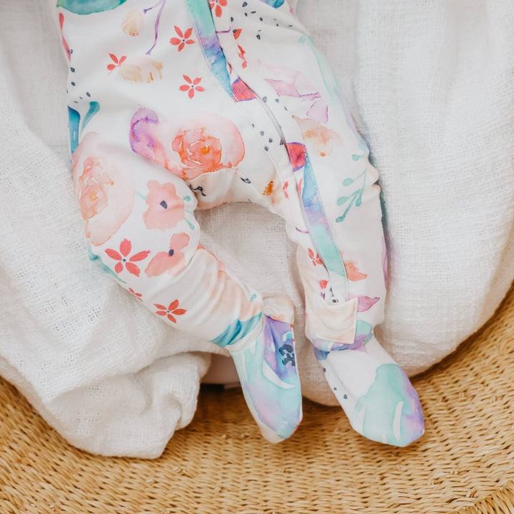 COPPER PEARL BEBE NIÑA PIJAMA BLOOM ZIP-UP